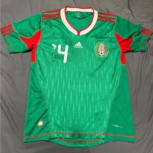 Adidas Mexico 2011 Home Jersey #14 Chicharito Hernández Green Climacool Men’s S